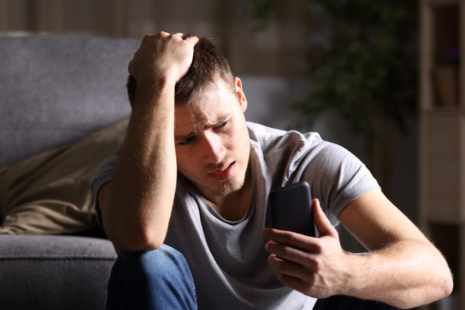 Talking grief: Man suffering from grief about to call Suicide Call Back Service