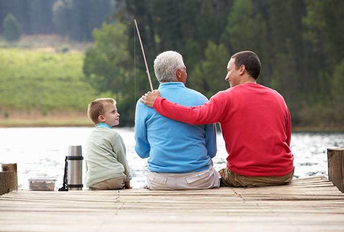 Three generations of men sitting together: Useful links and support