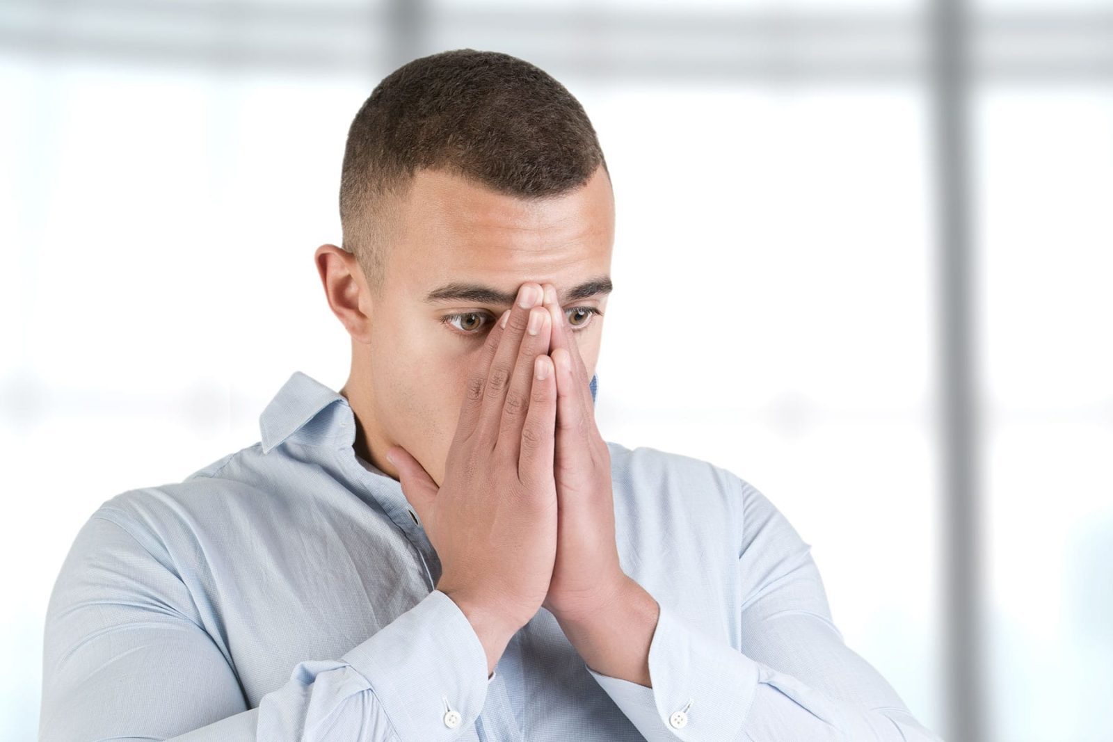 What is a panic attack? Man looking worried