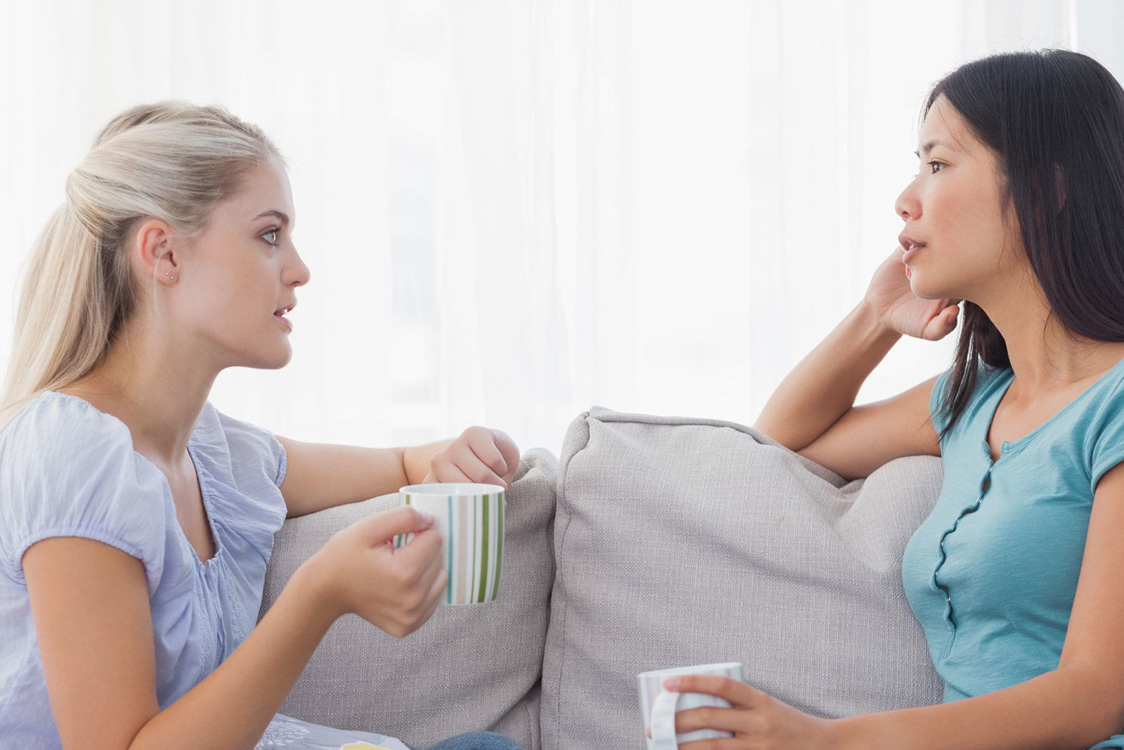 Two women sharing mental health lived experiences
